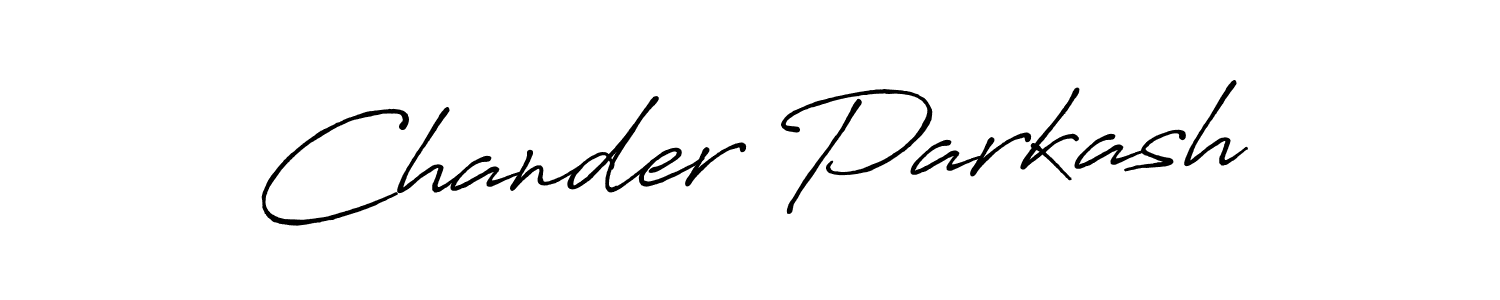 Use a signature maker to create a handwritten signature online. With this signature software, you can design (Antro_Vectra_Bolder) your own signature for name Chander Parkash. Chander Parkash signature style 7 images and pictures png