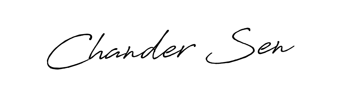 You should practise on your own different ways (Antro_Vectra_Bolder) to write your name (Chander Sen) in signature. don't let someone else do it for you. Chander Sen signature style 7 images and pictures png