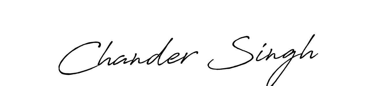 Create a beautiful signature design for name Chander Singh. With this signature (Antro_Vectra_Bolder) fonts, you can make a handwritten signature for free. Chander Singh signature style 7 images and pictures png