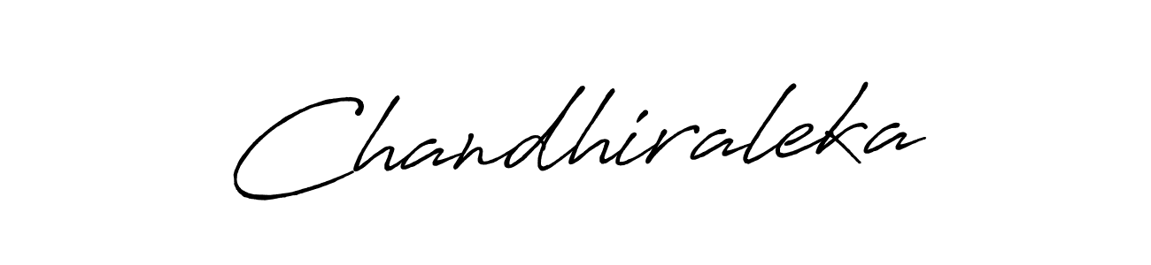 Create a beautiful signature design for name Chandhiraleka. With this signature (Antro_Vectra_Bolder) fonts, you can make a handwritten signature for free. Chandhiraleka signature style 7 images and pictures png