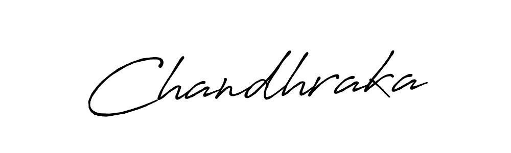 Chandhraka stylish signature style. Best Handwritten Sign (Antro_Vectra_Bolder) for my name. Handwritten Signature Collection Ideas for my name Chandhraka. Chandhraka signature style 7 images and pictures png