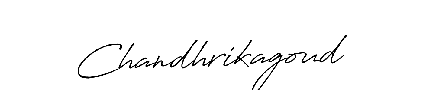 Use a signature maker to create a handwritten signature online. With this signature software, you can design (Antro_Vectra_Bolder) your own signature for name Chandhrikagoud. Chandhrikagoud signature style 7 images and pictures png