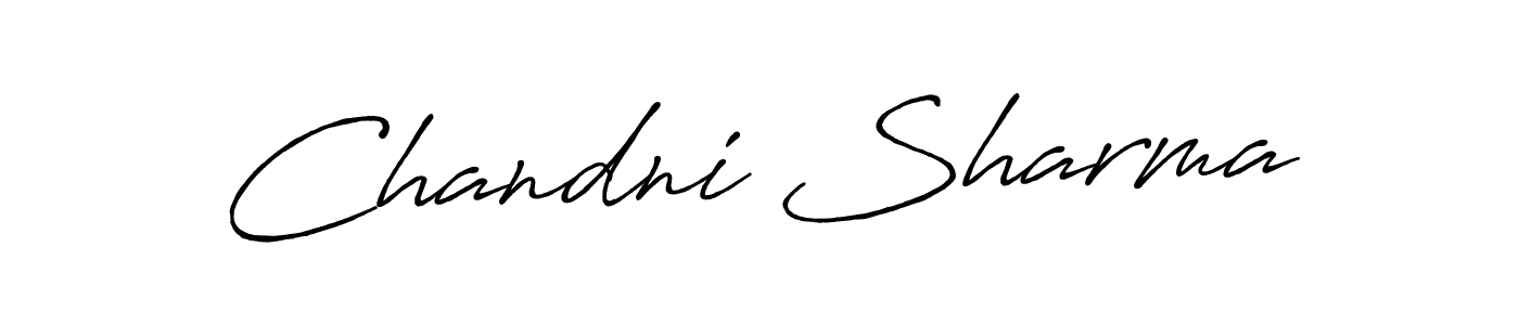 How to make Chandni Sharma name signature. Use Antro_Vectra_Bolder style for creating short signs online. This is the latest handwritten sign. Chandni Sharma signature style 7 images and pictures png
