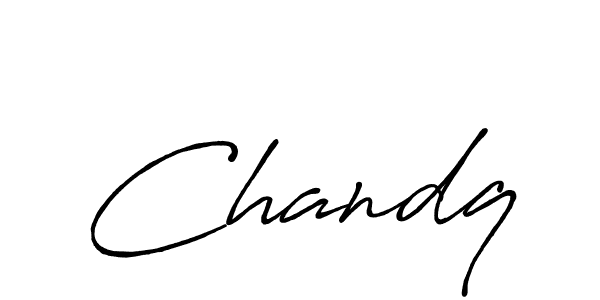 Chandq stylish signature style. Best Handwritten Sign (Antro_Vectra_Bolder) for my name. Handwritten Signature Collection Ideas for my name Chandq. Chandq signature style 7 images and pictures png