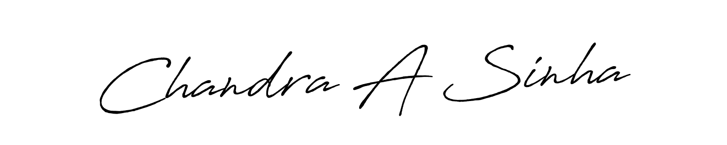 Make a beautiful signature design for name Chandra A Sinha. With this signature (Antro_Vectra_Bolder) style, you can create a handwritten signature for free. Chandra A Sinha signature style 7 images and pictures png