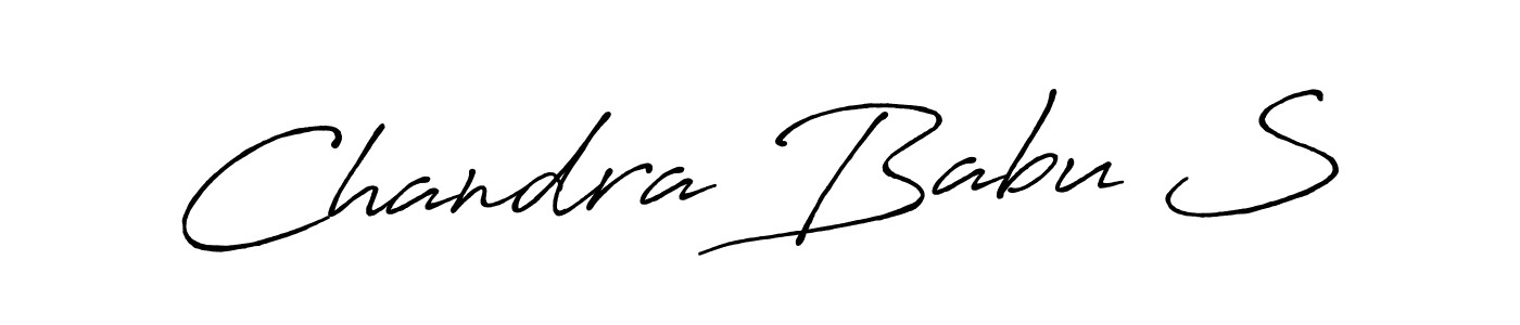 How to make Chandra Babu S name signature. Use Antro_Vectra_Bolder style for creating short signs online. This is the latest handwritten sign. Chandra Babu S signature style 7 images and pictures png