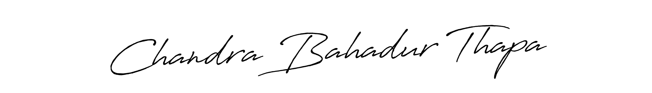 Design your own signature with our free online signature maker. With this signature software, you can create a handwritten (Antro_Vectra_Bolder) signature for name Chandra Bahadur Thapa. Chandra Bahadur Thapa signature style 7 images and pictures png