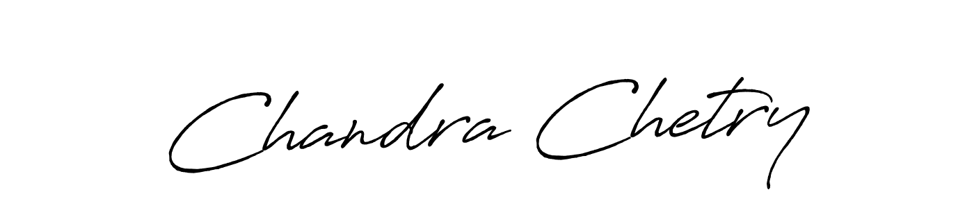 Create a beautiful signature design for name Chandra Chetry. With this signature (Antro_Vectra_Bolder) fonts, you can make a handwritten signature for free. Chandra Chetry signature style 7 images and pictures png