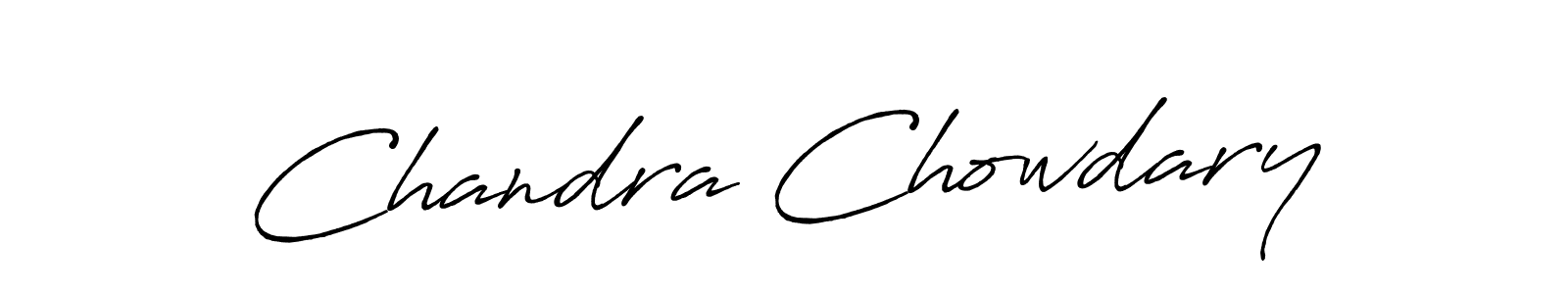 Chandra Chowdary stylish signature style. Best Handwritten Sign (Antro_Vectra_Bolder) for my name. Handwritten Signature Collection Ideas for my name Chandra Chowdary. Chandra Chowdary signature style 7 images and pictures png