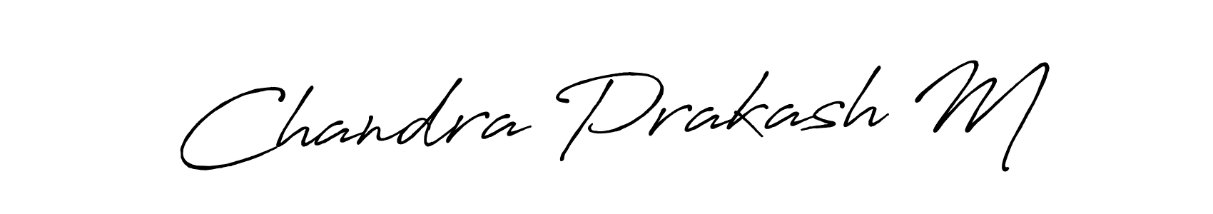Use a signature maker to create a handwritten signature online. With this signature software, you can design (Antro_Vectra_Bolder) your own signature for name Chandra Prakash M. Chandra Prakash M signature style 7 images and pictures png