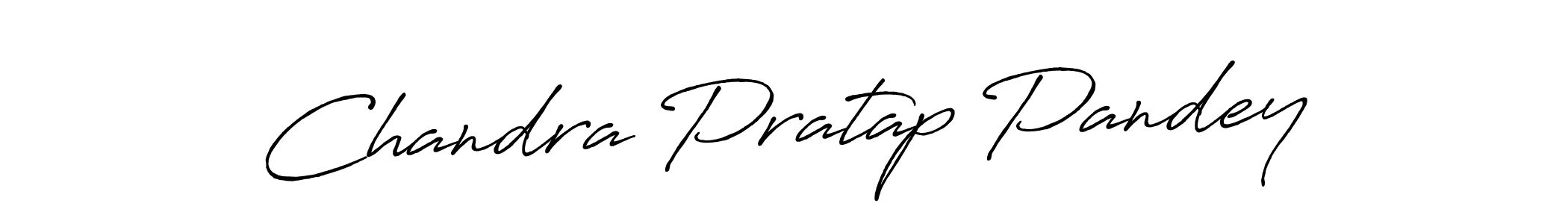 Make a beautiful signature design for name Chandra Pratap Pandey. With this signature (Antro_Vectra_Bolder) style, you can create a handwritten signature for free. Chandra Pratap Pandey signature style 7 images and pictures png