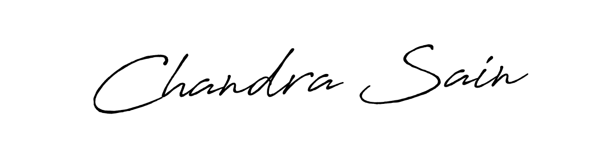 How to make Chandra Sain name signature. Use Antro_Vectra_Bolder style for creating short signs online. This is the latest handwritten sign. Chandra Sain signature style 7 images and pictures png