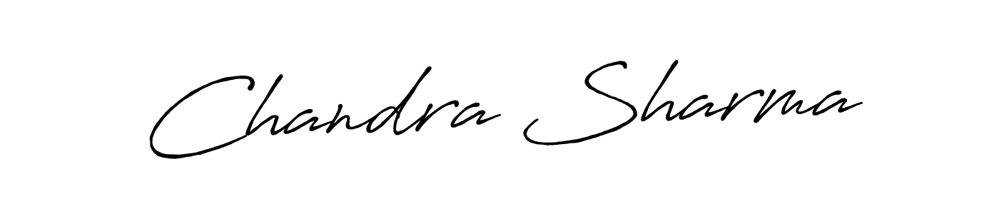 How to make Chandra Sharma signature? Antro_Vectra_Bolder is a professional autograph style. Create handwritten signature for Chandra Sharma name. Chandra Sharma signature style 7 images and pictures png