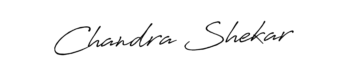 How to make Chandra Shekar name signature. Use Antro_Vectra_Bolder style for creating short signs online. This is the latest handwritten sign. Chandra Shekar signature style 7 images and pictures png