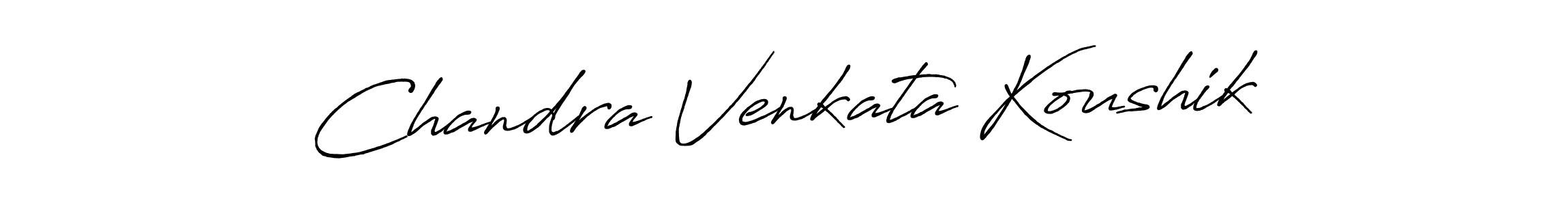 The best way (Antro_Vectra_Bolder) to make a short signature is to pick only two or three words in your name. The name Chandra Venkata Koushik include a total of six letters. For converting this name. Chandra Venkata Koushik signature style 7 images and pictures png