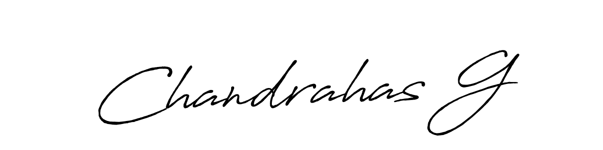 The best way (Antro_Vectra_Bolder) to make a short signature is to pick only two or three words in your name. The name Chandrahas G include a total of six letters. For converting this name. Chandrahas G signature style 7 images and pictures png