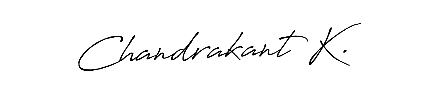 Make a beautiful signature design for name Chandrakant K.. With this signature (Antro_Vectra_Bolder) style, you can create a handwritten signature for free. Chandrakant K. signature style 7 images and pictures png