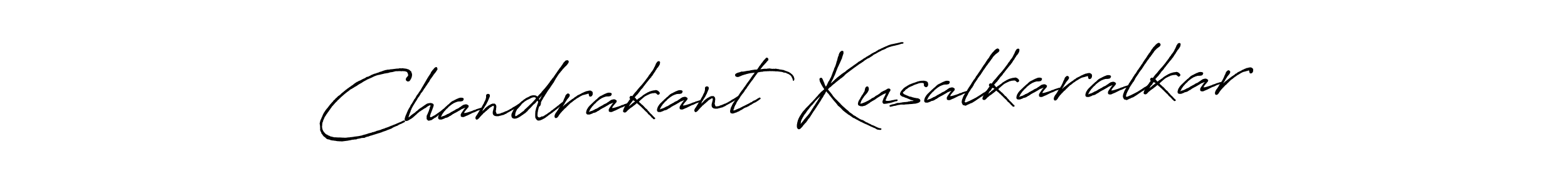 Create a beautiful signature design for name Chandrakant Kusalkaralkar. With this signature (Antro_Vectra_Bolder) fonts, you can make a handwritten signature for free. Chandrakant Kusalkaralkar signature style 7 images and pictures png