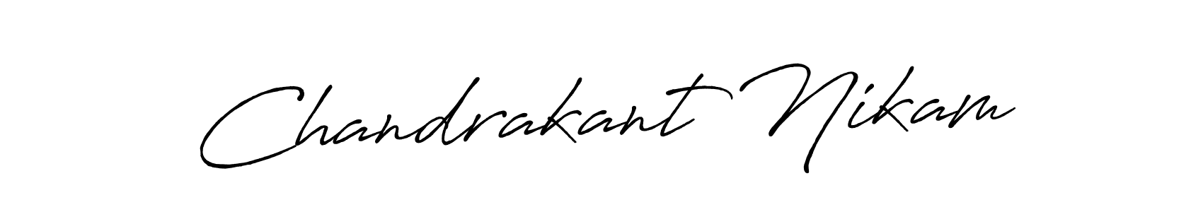 This is the best signature style for the Chandrakant Nikam name. Also you like these signature font (Antro_Vectra_Bolder). Mix name signature. Chandrakant Nikam signature style 7 images and pictures png