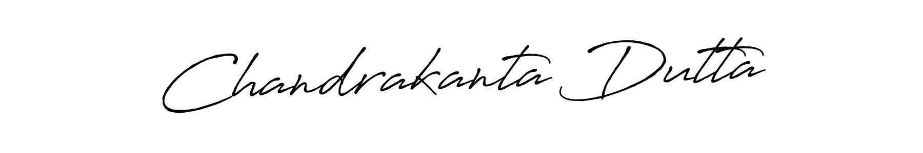 How to make Chandrakanta Dutta name signature. Use Antro_Vectra_Bolder style for creating short signs online. This is the latest handwritten sign. Chandrakanta Dutta signature style 7 images and pictures png