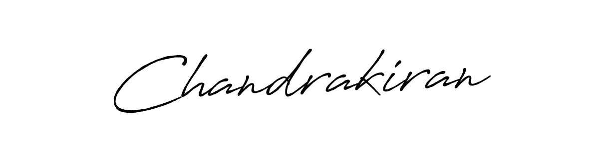 How to make Chandrakiran name signature. Use Antro_Vectra_Bolder style for creating short signs online. This is the latest handwritten sign. Chandrakiran signature style 7 images and pictures png