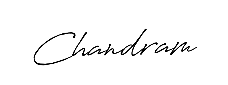 How to make Chandram name signature. Use Antro_Vectra_Bolder style for creating short signs online. This is the latest handwritten sign. Chandram signature style 7 images and pictures png