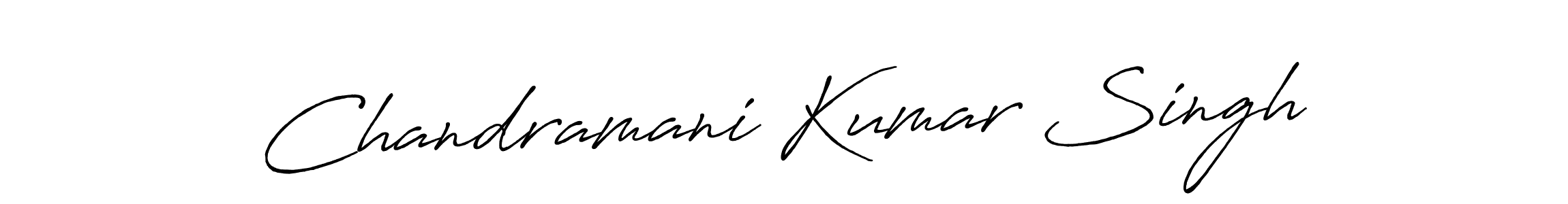 The best way (Antro_Vectra_Bolder) to make a short signature is to pick only two or three words in your name. The name Chandramani Kumar Singh include a total of six letters. For converting this name. Chandramani Kumar Singh signature style 7 images and pictures png