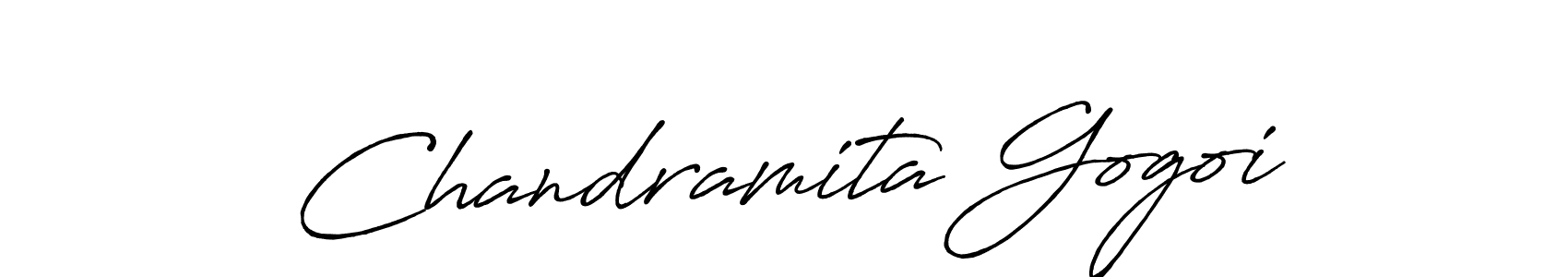 Make a beautiful signature design for name Chandramita Gogoi. With this signature (Antro_Vectra_Bolder) style, you can create a handwritten signature for free. Chandramita Gogoi signature style 7 images and pictures png