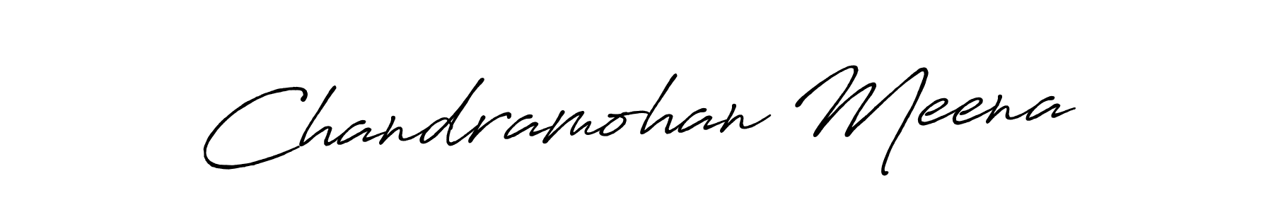 Antro_Vectra_Bolder is a professional signature style that is perfect for those who want to add a touch of class to their signature. It is also a great choice for those who want to make their signature more unique. Get Chandramohan Meena name to fancy signature for free. Chandramohan Meena signature style 7 images and pictures png