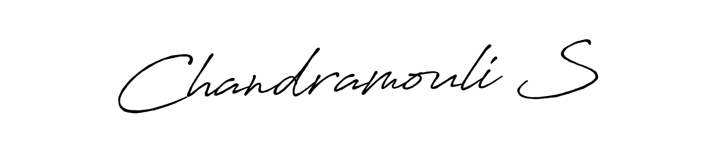 Design your own signature with our free online signature maker. With this signature software, you can create a handwritten (Antro_Vectra_Bolder) signature for name Chandramouli S. Chandramouli S signature style 7 images and pictures png