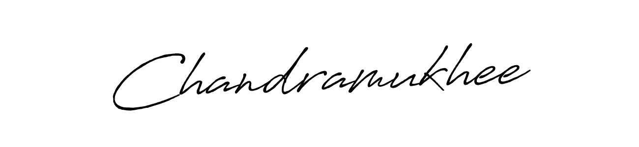 Chandramukhee stylish signature style. Best Handwritten Sign (Antro_Vectra_Bolder) for my name. Handwritten Signature Collection Ideas for my name Chandramukhee. Chandramukhee signature style 7 images and pictures png