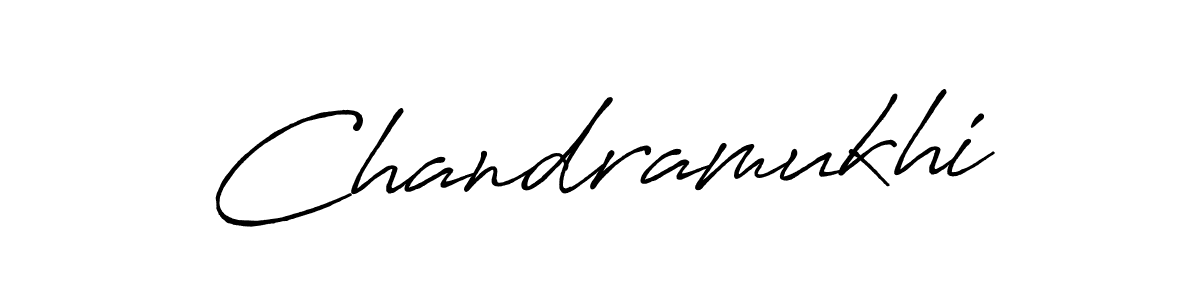 Chandramukhi stylish signature style. Best Handwritten Sign (Antro_Vectra_Bolder) for my name. Handwritten Signature Collection Ideas for my name Chandramukhi. Chandramukhi signature style 7 images and pictures png