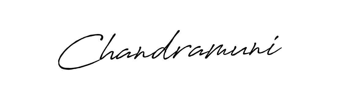 How to make Chandramuni name signature. Use Antro_Vectra_Bolder style for creating short signs online. This is the latest handwritten sign. Chandramuni signature style 7 images and pictures png