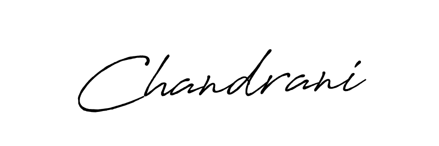 How to make Chandrani name signature. Use Antro_Vectra_Bolder style for creating short signs online. This is the latest handwritten sign. Chandrani signature style 7 images and pictures png
