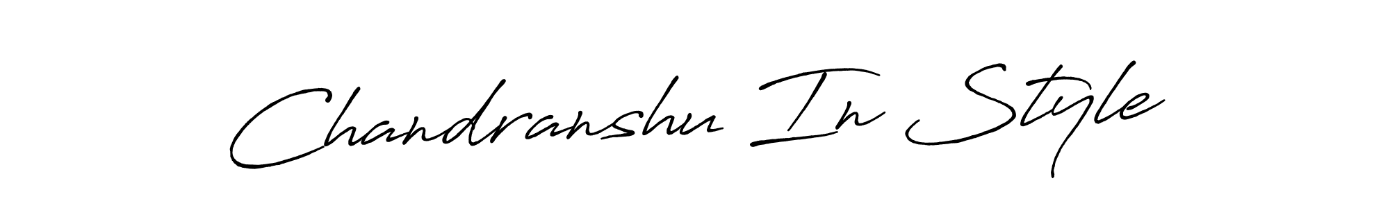 Make a beautiful signature design for name Chandranshu In Style. With this signature (Antro_Vectra_Bolder) style, you can create a handwritten signature for free. Chandranshu In Style signature style 7 images and pictures png