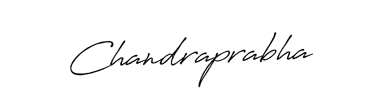 Make a beautiful signature design for name Chandraprabha. With this signature (Antro_Vectra_Bolder) style, you can create a handwritten signature for free. Chandraprabha signature style 7 images and pictures png