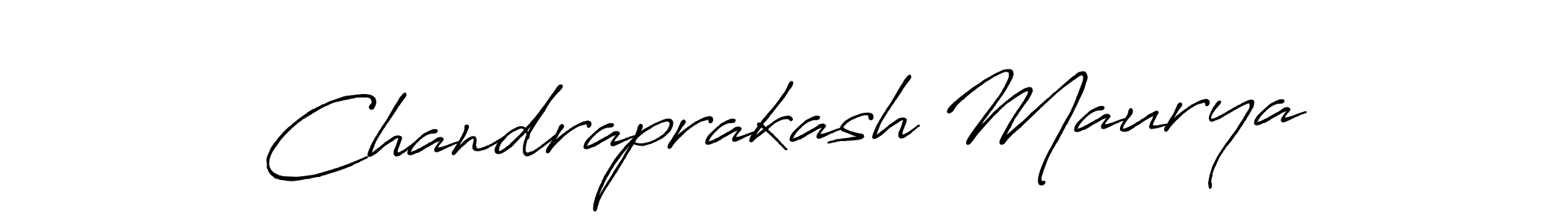 Design your own signature with our free online signature maker. With this signature software, you can create a handwritten (Antro_Vectra_Bolder) signature for name Chandraprakash Maurya. Chandraprakash Maurya signature style 7 images and pictures png