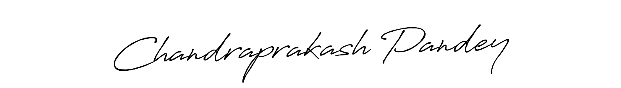 Make a short Chandraprakash Pandey signature style. Manage your documents anywhere anytime using Antro_Vectra_Bolder. Create and add eSignatures, submit forms, share and send files easily. Chandraprakash Pandey signature style 7 images and pictures png