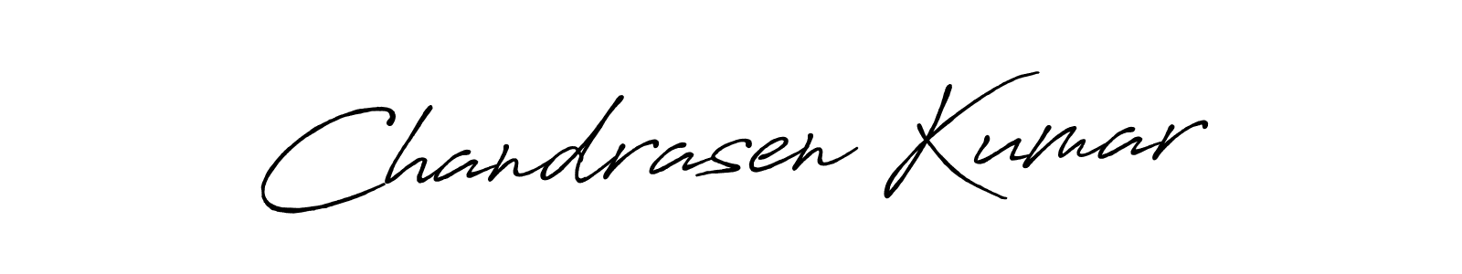 How to make Chandrasen Kumar name signature. Use Antro_Vectra_Bolder style for creating short signs online. This is the latest handwritten sign. Chandrasen Kumar signature style 7 images and pictures png