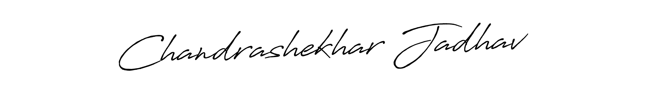 Make a beautiful signature design for name Chandrashekhar Jadhav. With this signature (Antro_Vectra_Bolder) style, you can create a handwritten signature for free. Chandrashekhar Jadhav signature style 7 images and pictures png