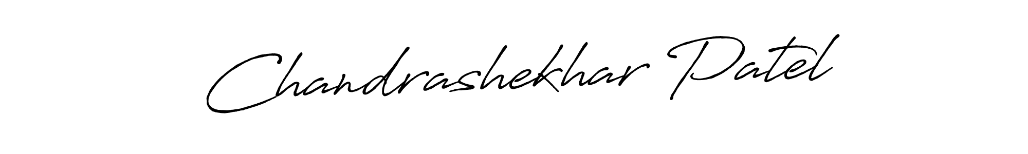 Create a beautiful signature design for name Chandrashekhar Patel. With this signature (Antro_Vectra_Bolder) fonts, you can make a handwritten signature for free. Chandrashekhar Patel signature style 7 images and pictures png