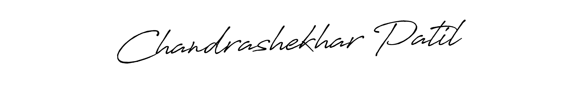 How to make Chandrashekhar Patil name signature. Use Antro_Vectra_Bolder style for creating short signs online. This is the latest handwritten sign. Chandrashekhar Patil signature style 7 images and pictures png