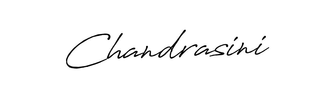 How to make Chandrasini signature? Antro_Vectra_Bolder is a professional autograph style. Create handwritten signature for Chandrasini name. Chandrasini signature style 7 images and pictures png