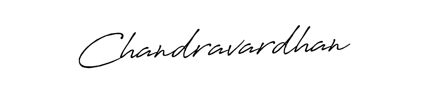 Make a beautiful signature design for name Chandravardhan. With this signature (Antro_Vectra_Bolder) style, you can create a handwritten signature for free. Chandravardhan signature style 7 images and pictures png