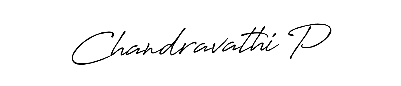 Chandravathi P stylish signature style. Best Handwritten Sign (Antro_Vectra_Bolder) for my name. Handwritten Signature Collection Ideas for my name Chandravathi P. Chandravathi P signature style 7 images and pictures png