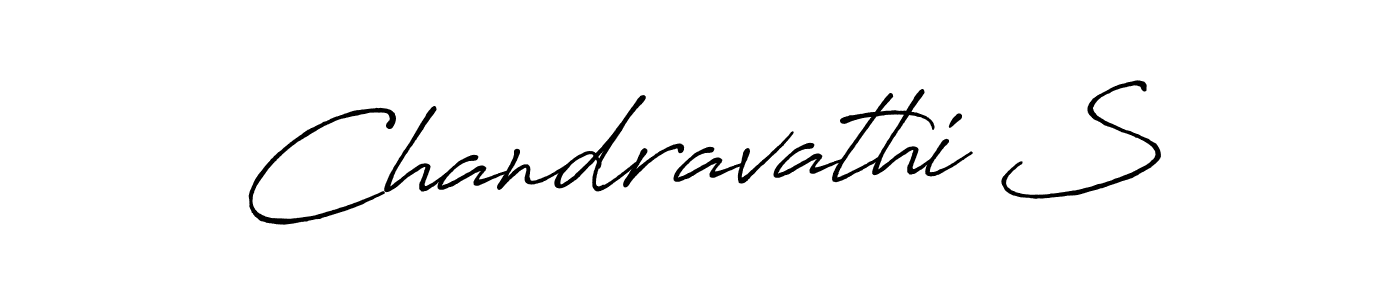 You should practise on your own different ways (Antro_Vectra_Bolder) to write your name (Chandravathi S) in signature. don't let someone else do it for you. Chandravathi S signature style 7 images and pictures png