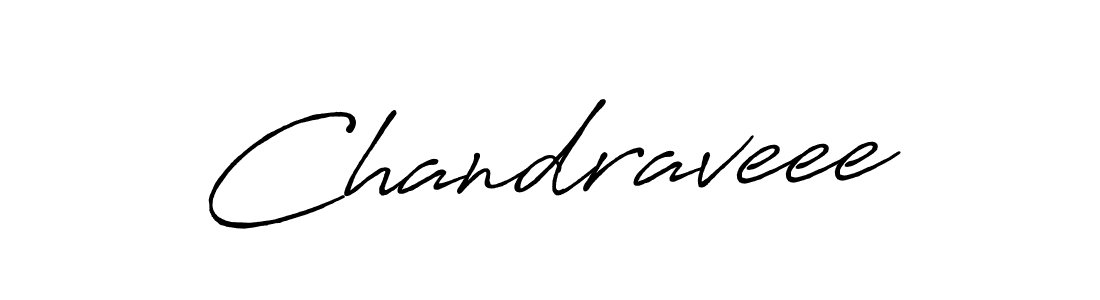 Use a signature maker to create a handwritten signature online. With this signature software, you can design (Antro_Vectra_Bolder) your own signature for name Chandraveee. Chandraveee signature style 7 images and pictures png