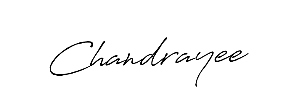 Also we have Chandrayee name is the best signature style. Create professional handwritten signature collection using Antro_Vectra_Bolder autograph style. Chandrayee signature style 7 images and pictures png