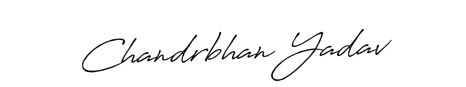 How to make Chandrbhan Yadav name signature. Use Antro_Vectra_Bolder style for creating short signs online. This is the latest handwritten sign. Chandrbhan Yadav signature style 7 images and pictures png