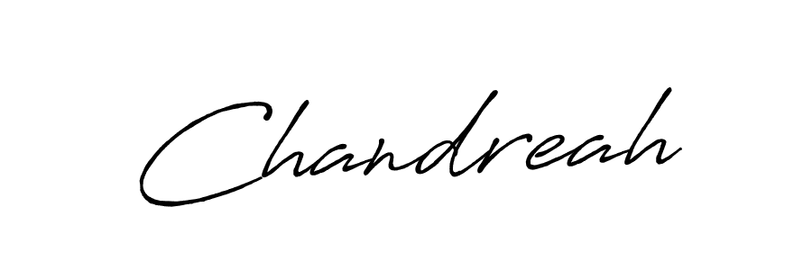 if you are searching for the best signature style for your name Chandreah. so please give up your signature search. here we have designed multiple signature styles  using Antro_Vectra_Bolder. Chandreah signature style 7 images and pictures png